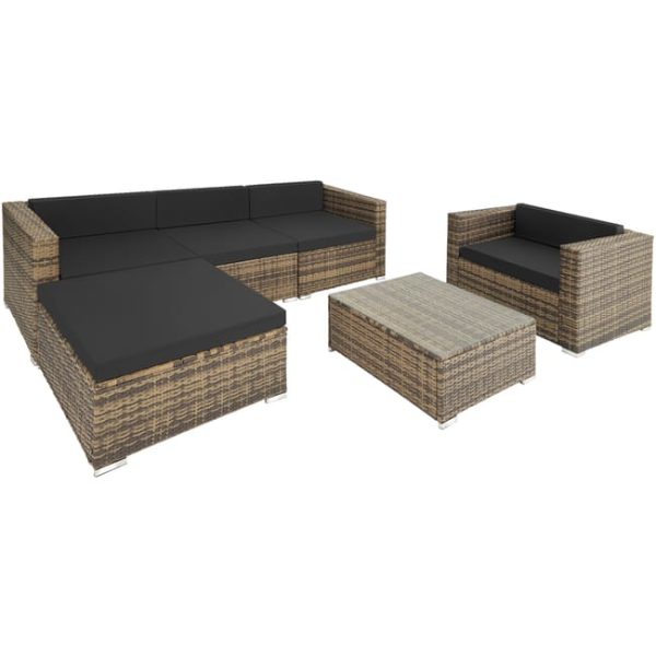 TECTAKE Rattan Lounge per 4-5 persone