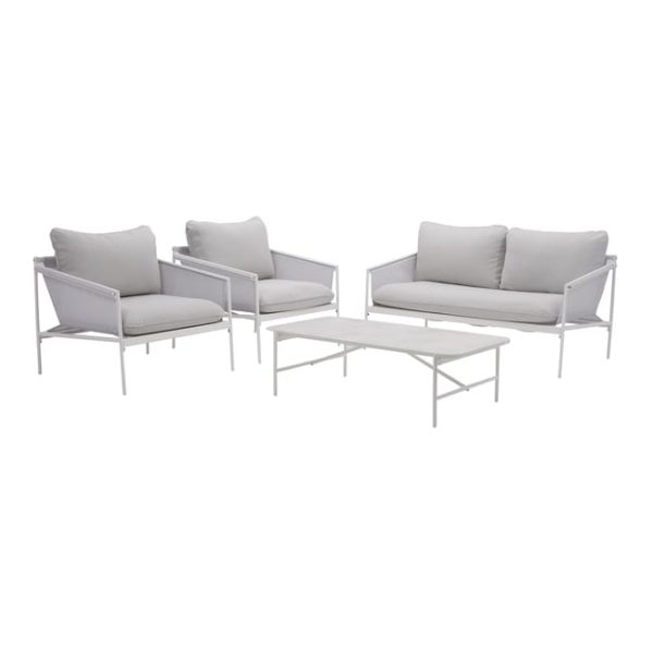 Set da giardino Sigma Natural con divani relax e tavolo basso per 4 persone