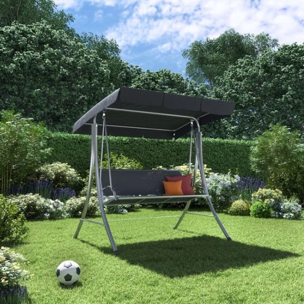 Altalena in metallo SWING GRIGIA 202X118X157,5CM